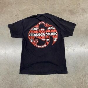 Strange Music Logo Graphic T-Shirt Y2K Hip Hop Boxy‎ Fit Men's L